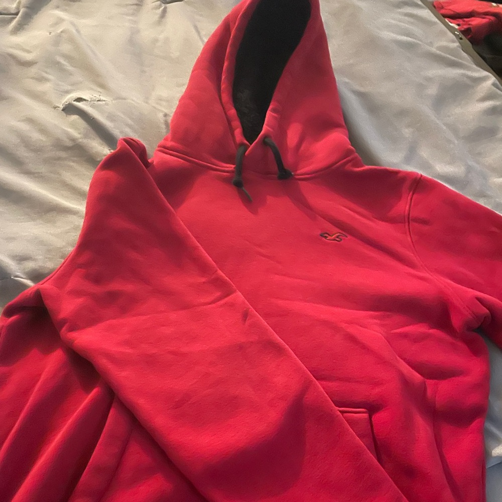 Hollister Red Hooded Sweatshirt